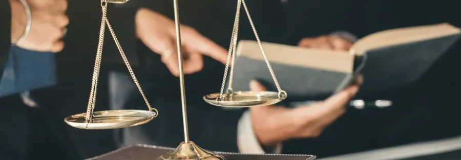 Juiz analisando livro